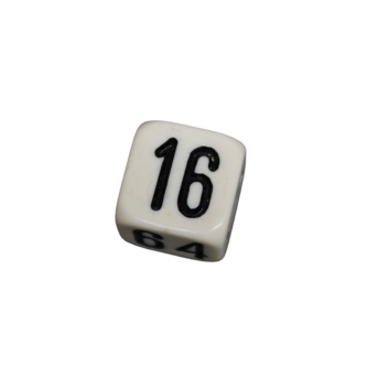 Dado de Doblaje de Repuesto para Backgammon Blanco Grande de 22 mm
