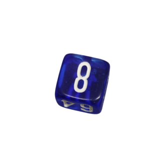 Cubo de Doblaje de Repuesto para Backgammon en Azul Hielo Grande de 22 mm