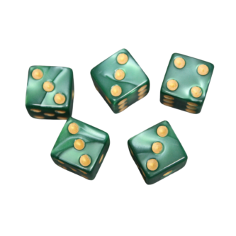 Azul Turquesa 16 mm D6 Dados para Juegos de Rol con Puntos Amarillos