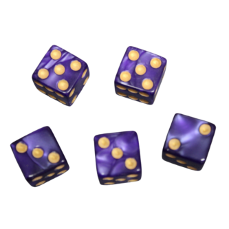 Purpura Uva 16 mm D6 Dados para Juegos de Rol con Puntos Amarillos