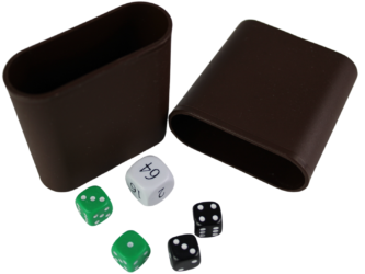 Juego de Repuesto de Dados para Backgammon y Vasos para Dados  Cubo de Doblaje Blanco  Dados Verdes y Negros